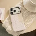 Französisches iPhone-Case mit rosa Blumenbandmuster und matter Hardcover-Textur - Magnetic Phone Case Only / Iphone 18