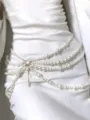 Elegant multi-layer white pearl body chain for waist decoration on elegant dresses. - Tassel Multi-layer Style (Style A)