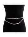Elegant double-layered pearl waist chain for women with a stylish bohemian design for dresses - Double Layer Alternating Style (Style C)