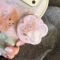 Pink glittery phone case featuring a cute deer design with matching floral stand - Single Stand / Pink Butterfly Deer Quicksand Magnetic Stand