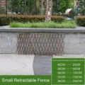 Expandable brown wooden lattice garden fence for outdoor landscaping and decoration - Small
