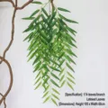 Artificial weeping willow hanging vine plant 105cm with 174 realistic rubberized leaves - Glue-Coated Willow Branch