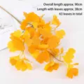 90cm tall yellow artificial ginkgo leaf branch with 63 leaves for wedding home decor - Single Branch / 63 Leaves