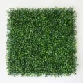 Artificial Milan grass wall panel, dense green boxwood hedge mat for indoor home garden decor. - Dark Green