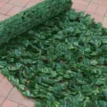 Artificial green leaf privacy fence mesh roll for garden and balcony decoration item - Maple Leaf