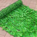 Artificial leaf fence roll, green faux ivy hedge screen for balcony garden outdoor decor. - Pothos Leaves - Emerald Green