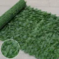 Artificial leaf fence privacy screen green plant wall balcony garden decor ivy roll - Color Printed Pothos Leaves