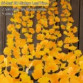 Artificial yellow ginkgo leaf vine 2.5m long for home wall and party decoration - 3D Ginkgo Vines (5 Pieces)