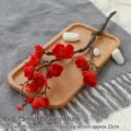 Simulation red plum blossom branch artificial flower for home decor, 36cm total length - Xiao Li Plum / Approx. 36cm / Red