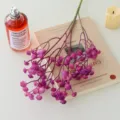 Künstlicher rosa Schleierkraut Blumenstrauß, schöne künstliche Blumen für Heimdekoration und Hochzeit. - Dunkelviolett