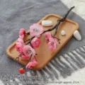 Pink artificial plum blossom silk flower branch, length 36cm for home decoration - Xiao Li Plum / Approx. 36cm / Pink
