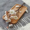 White artificial plum blossom branch with 36cm length for home and office decoration - Xiao Li Plum / Approx. 36cm / White