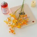 Artificial baby's breath orange gypsophila flowers for home room decor table floral arrangement. - Orange