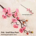 Artificial pink plum blossom branch for elegant home decoration, 60cm total length - Xiao Xiu Plum / Approx 60cm / Pink
