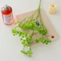Artificial Green Baby's Breath Flower Bouquet Plastic Fake Floral Arrangement for Home Decor - Green