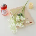 Artificial baby's breath flowers bouquet, white plastic faux gypsophila for home decor. - White