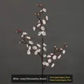 Artificial white winter plum blossom branch 95cm long silk flower for home decoration - Long Hanmei Branch / Approx 95cm Total Length / White
