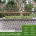 Retractable brown wooden garden lattice fence for outdoor privacy and decoration - Large