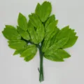 Levendige kunstmatige groene mangoblad takken voor decoratie van huis- en landschapsprojecten - Drietandige vork / 12 Stuks / Lichtgroen