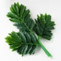Artificial green leaves simulation plant branch indoor decor fake foliage bouquet - Lemon Leaf