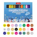 JiMiao 24 colors acrylic paint markers set, water based art pens for rock painting, canvas. - 24 Colors
