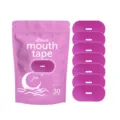 Anti-snoring mouth tape for better sleep, pink packaging main product view showing 30 patches. - 30 Packs / Pink