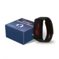 Montre de sport numerique noire EOHOE avec affichage LED et bracelet en silicone pratique. - Noir