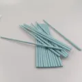 Detailed close-up of light blue hexagonal melamine chopsticks, showing texture and neat stack. - 24 cm, 18 g / Lake Blue