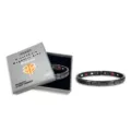 Black zinc alloy magnetic therapy link bracelet for men and women minimalist fashion jewelry - 1 Piece (With Gift Box) / Black