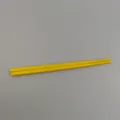 Bright yellow 18cm candy color melamine reusable chopsticks for children, smooth surface - 6 Inch / Turmeric