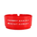 Red round melamine ashtray durable plastic cigarette ash holder home desktop decor SKU - 101*44 mm / Red