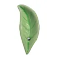 Mini ceramic leaf incense holder for home tea ceremony, cute green aroma stick base. - Green