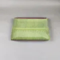 Melamine rectangular dinner plate featuring a realistic green banana leaf pattern for kitchen. - 25.5x19.5x2.5cm / J126 White Decal