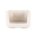 Plateau carré en mélamine blanc au design minimaliste avec ouverture frontale pour cuisine - Style Carré Uni / Blanc