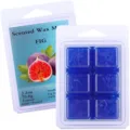 Fundentes de cera perfumada higo 70g cubitos de cera azul vertidos a mano para quemador. - Higo