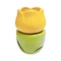 Kleurrijke tulpen keramische aromatherapie oven etherische olie brander voor binnenhuis geur. - Geel