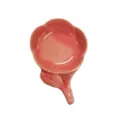 Keramische pruimenbloesem schaal, roze glaze etherische olie schoteltje, kaarshouder wierook basis. - Roze