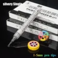 Silberner Lackstift, 1-5mm Pinselspitze, schnelltrocknender wasserdichter Graffiti-Stift. - Einzelner Silberner Stift