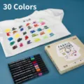 30er Set lebendige Textilmarker für DIY-Kleidung, Schuhe und kreative Textilkunst - Sortierte Farben Set