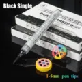 Stylo peinture noir pour pierre et metal, pointe pinceau 1-5mm impermeable a l'huile - Noir Seul