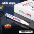White paint marker pen 6mm permanent oil-based touch up marker for car repair and art craft. - White