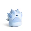 Close-up of a light blue cat paw shaped manual pencil sharpener for student stationery - Hand-Cranked Sharpener (6652) / Blue