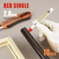Professional red 45mm long nib marker for woodworking and construction 10-piece set - Single Pack / Red