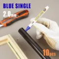 Blue 45mm long nib marker for deep hole marking, set of 10 pieces with 2.0mm tip. - Single Pack / Blue