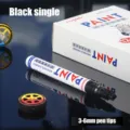 Black paint marker pen 3-6mm tips water-based permanent marker for car repair art craft. - Black