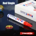 Water-based paint marker pen with 3-6mm bold tip, permanent art marker for car repair and DIY crafts - Red