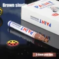 Brown 6mm paint marker pen for car repair and permanent waterproof graffiti art. - Coffee
