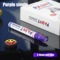 Purple 6mm paint marker pen oil-based permanent marker for car repair art craft 1-pcs - Purple