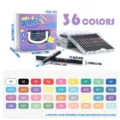 36 Colors Dual Tip Acrylic Markers Set Professional Art Paint Pens for Rock Painting Canvas - 36-Color Stackable Acrylic Markers