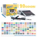 120 Colors Dual Tip Acrylic Markers Set Stackable Box Art Drawing Pens for Kids Graffiti. - 120-Color Stackable Box Acrylic Markers